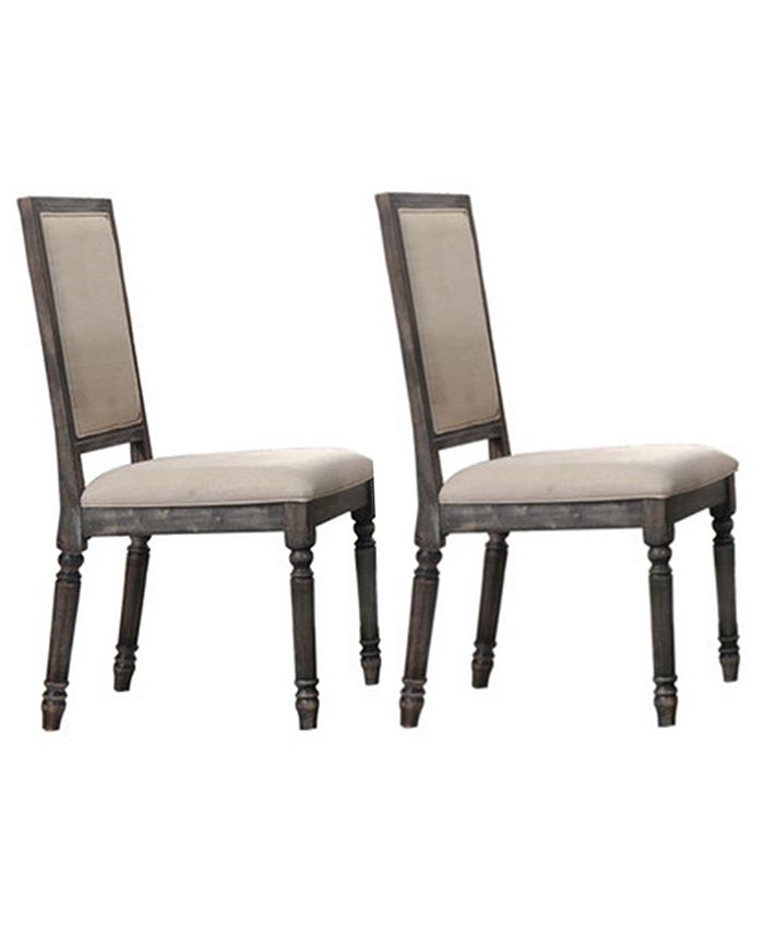 Best Master Furniture Lisa Rustic Smoked Dining Chairs, Set of 2 Macy's
