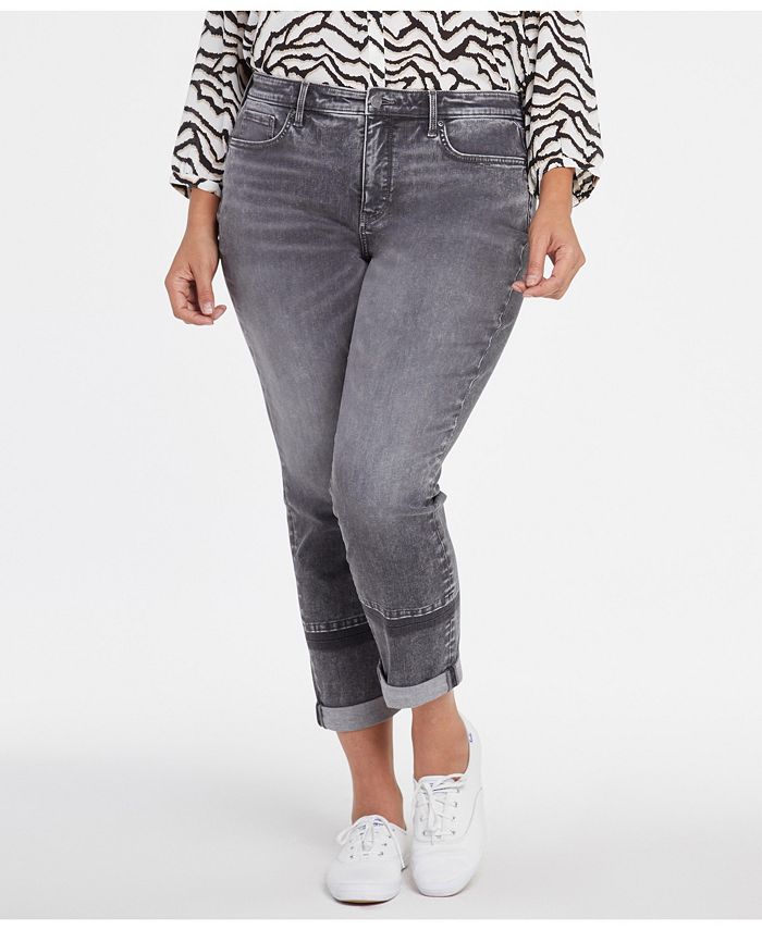 NYDJ Plus Size Margot Girlfriend with Roll Cuffs Jeans & Reviews Jeans Plus Sizes Macy's