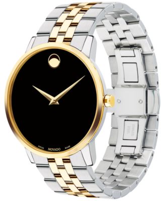 Men's Swiss Museum Classic Two-Tone PVD Stainless Steel Bracelet Watch 40mm
