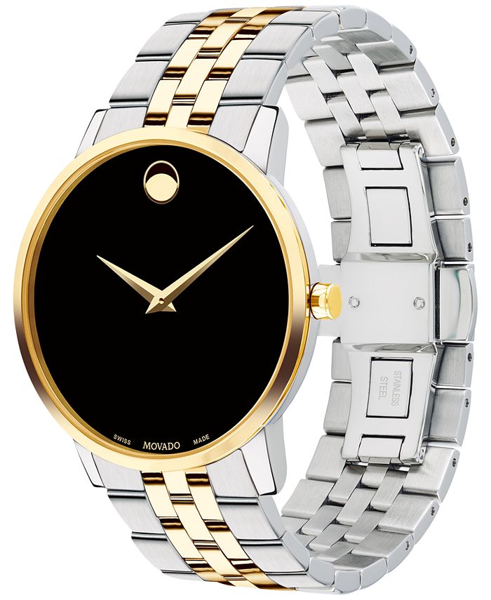 Movado Men's Swiss Museum Classic Two-Tone PVD Stainless Steel Bracelet ...