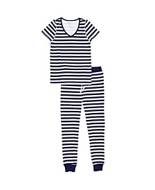 Nautical Stripe Women's 2-Piece Pajama Set