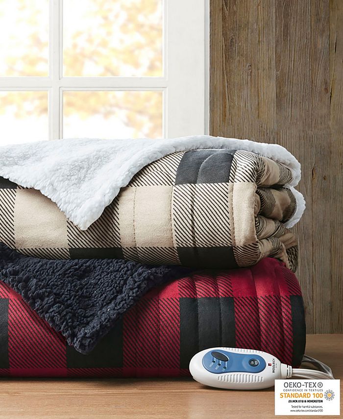 Woolrich Linden Oversized Mink To Berber Heated Throw, 70" x 60