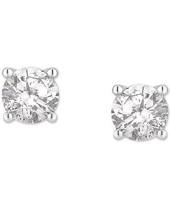 Macy's - Diamond Stud Earrings (1-1/3 ct. t.w.) in 14k White Gold