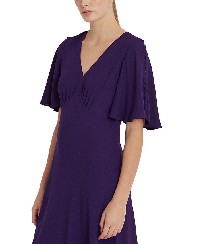 Lauren Ralph Lauren Georgette Flutter Sleeve Dress Macys