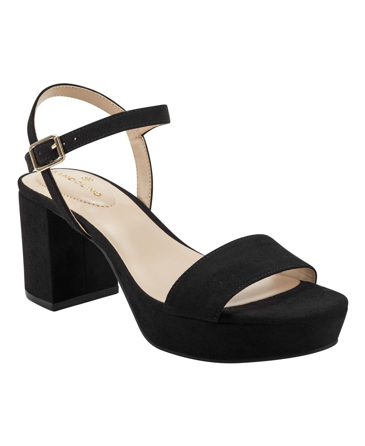 Shop Bandolino Women's Pennie Platform Block Heel Sandals In Black