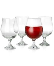 3 Macys Hotel Collection Crystal Red Wine Glasses Set Clear Horizontal Cut  Lines
