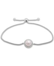 Macy s Pearl Diamond Bracelets Macy s