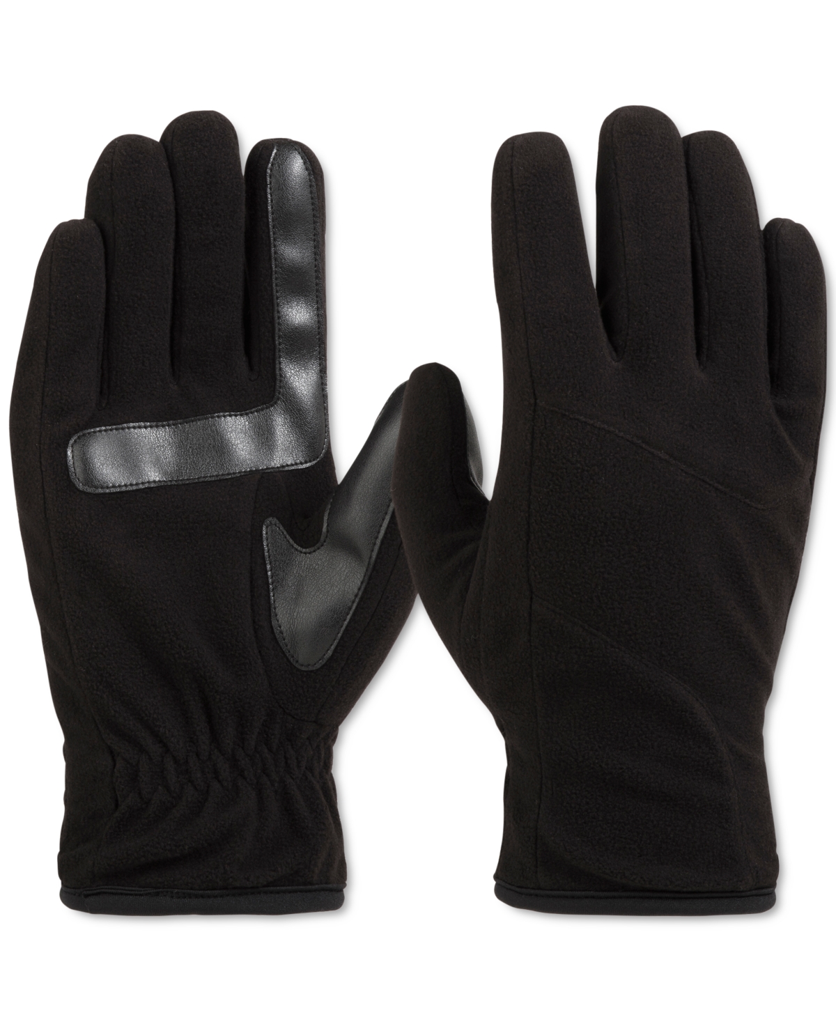 Men's Lined Fleece Water Repellent Pieced Glove - Black