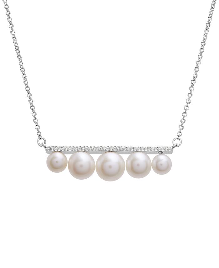 Macy's diamond cheap bar necklace