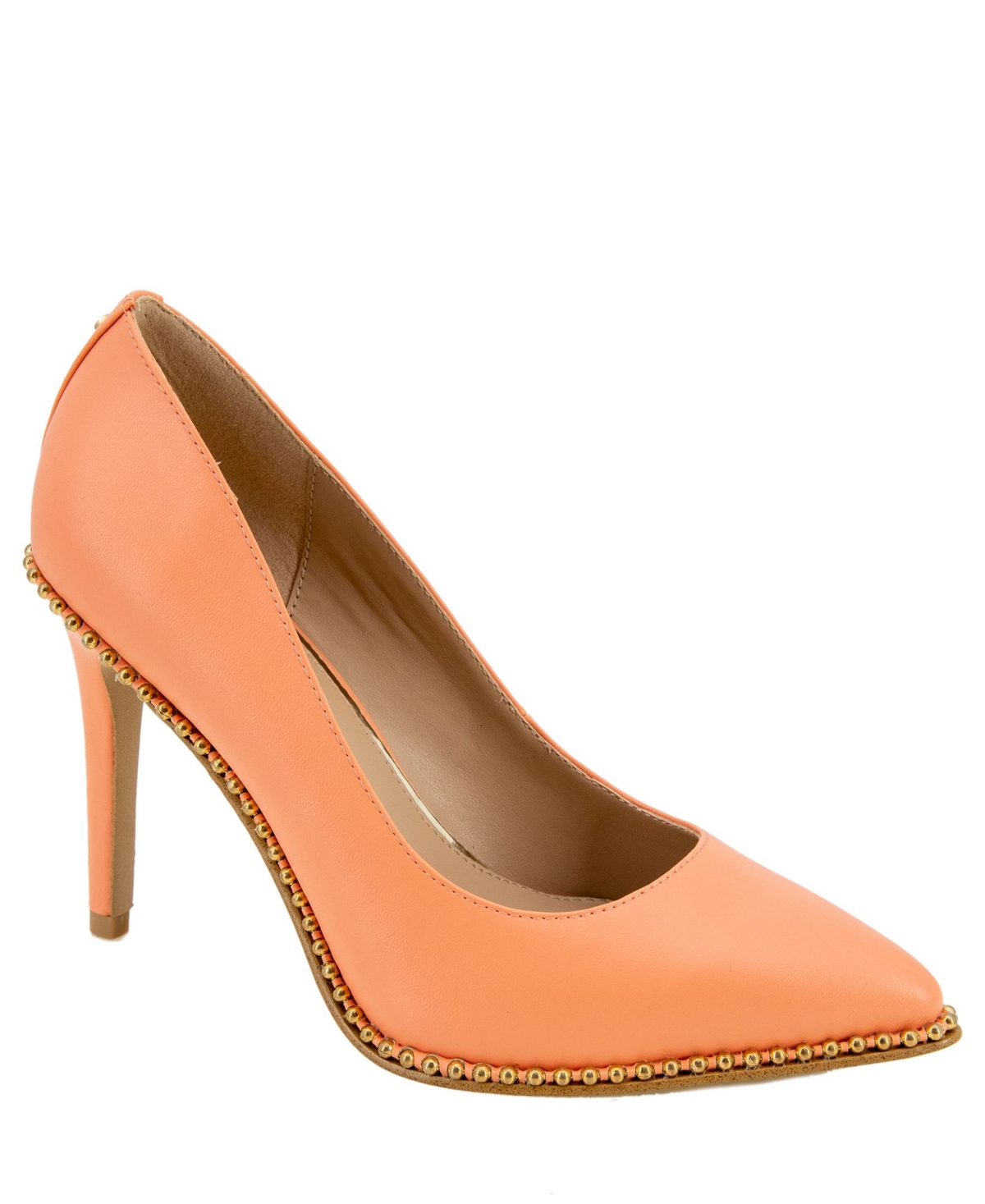 Shop Bcbgeneration Women's Holli Chain Pump In Peachy Pink Synthetic