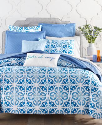 Charter Club Damask Designs Painted Tile Comforter Sets Created For Macys Bedding