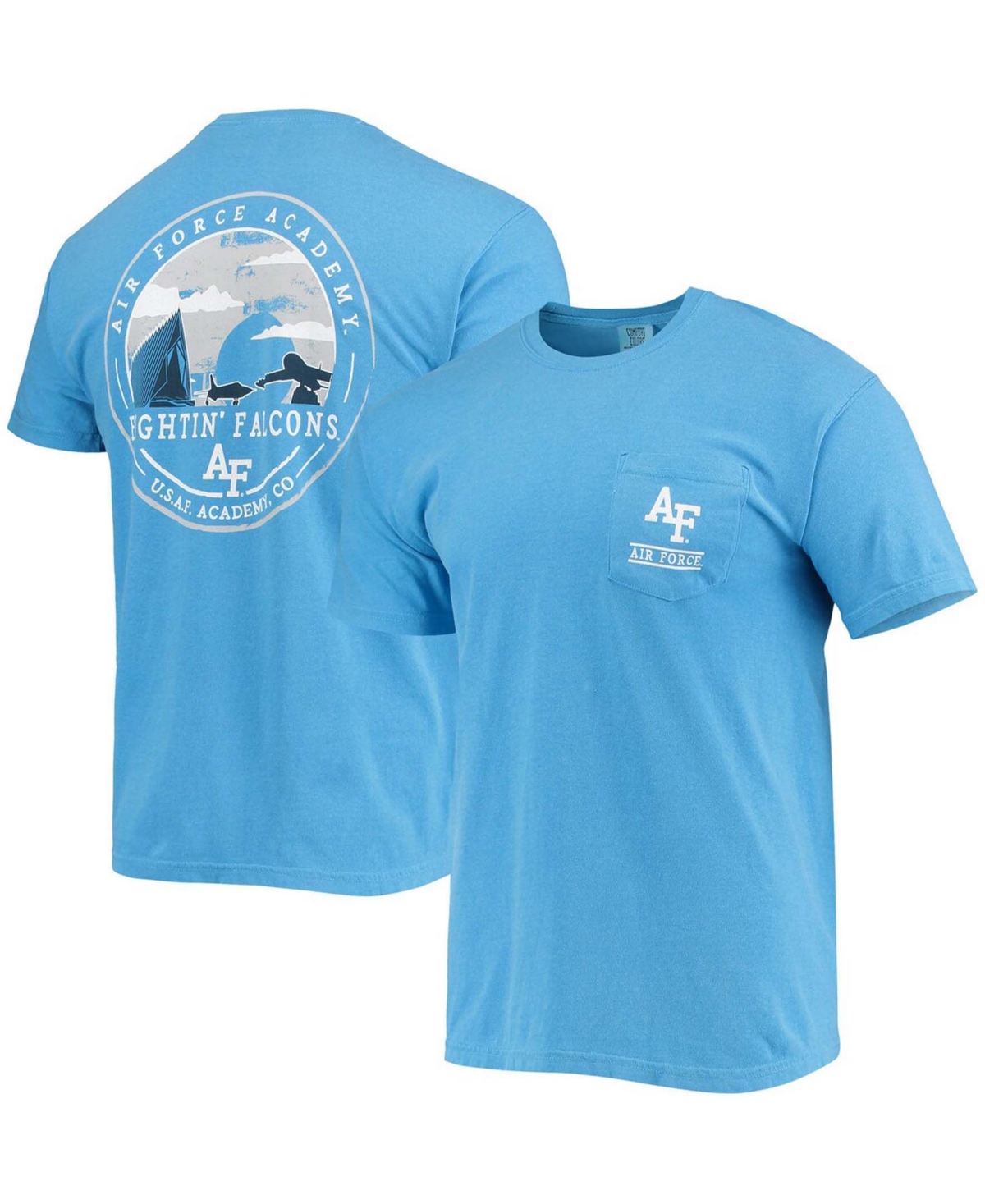 Men's Royal Air Force Falcons Circle Campus Scene T-shirt - Royal