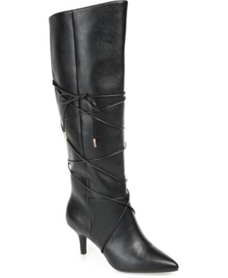 macy's black tall boots