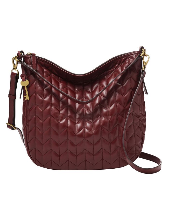 Fossil Women's Jolie Quilted Leather Hobo Macy's