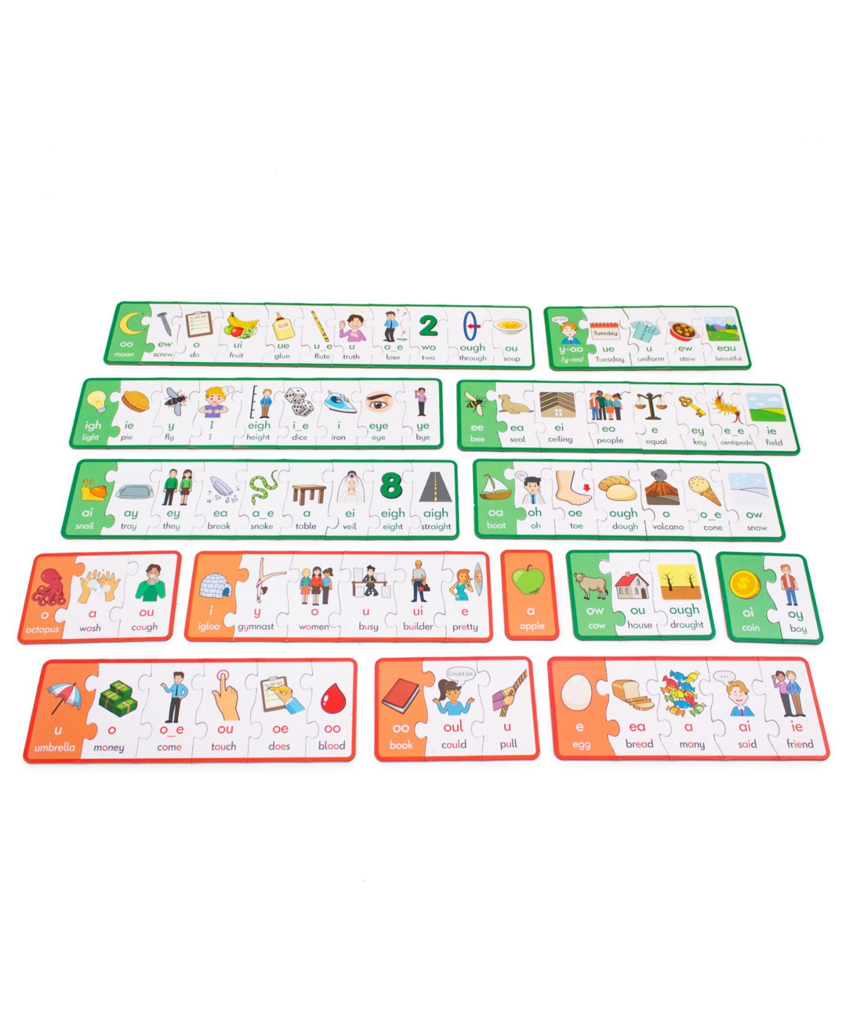 Junior Learning Vowel Puzzles Educational Learning Set, 78 Pieces In Multi