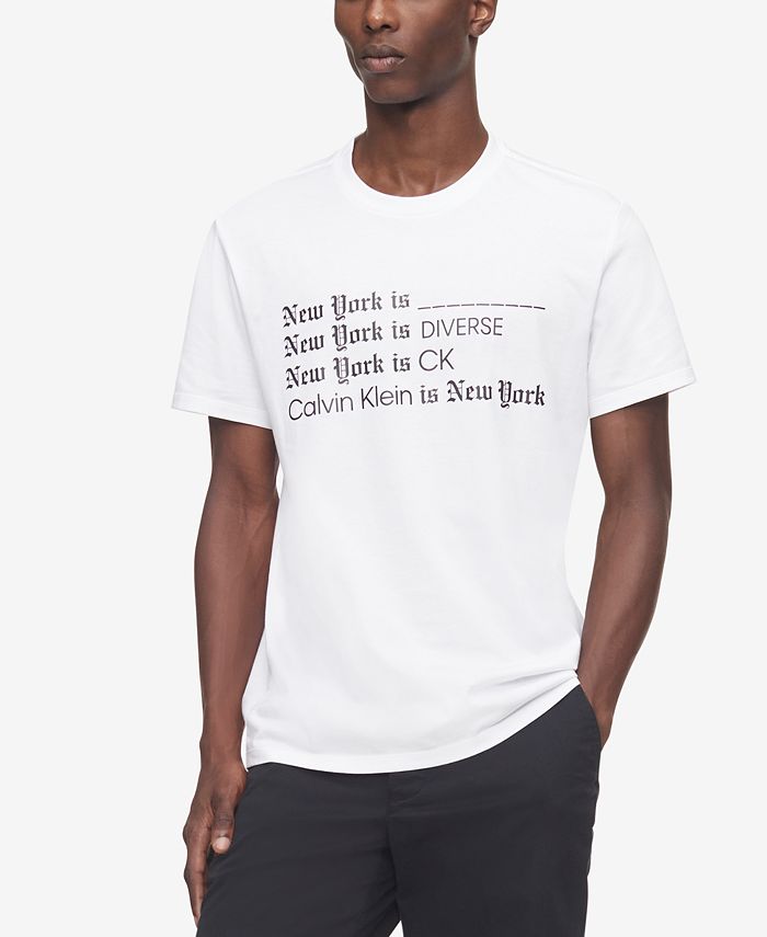 Calvin Klein Men's New York Logo T-Shirt Reviews - T-Shirts - Men - Macy's