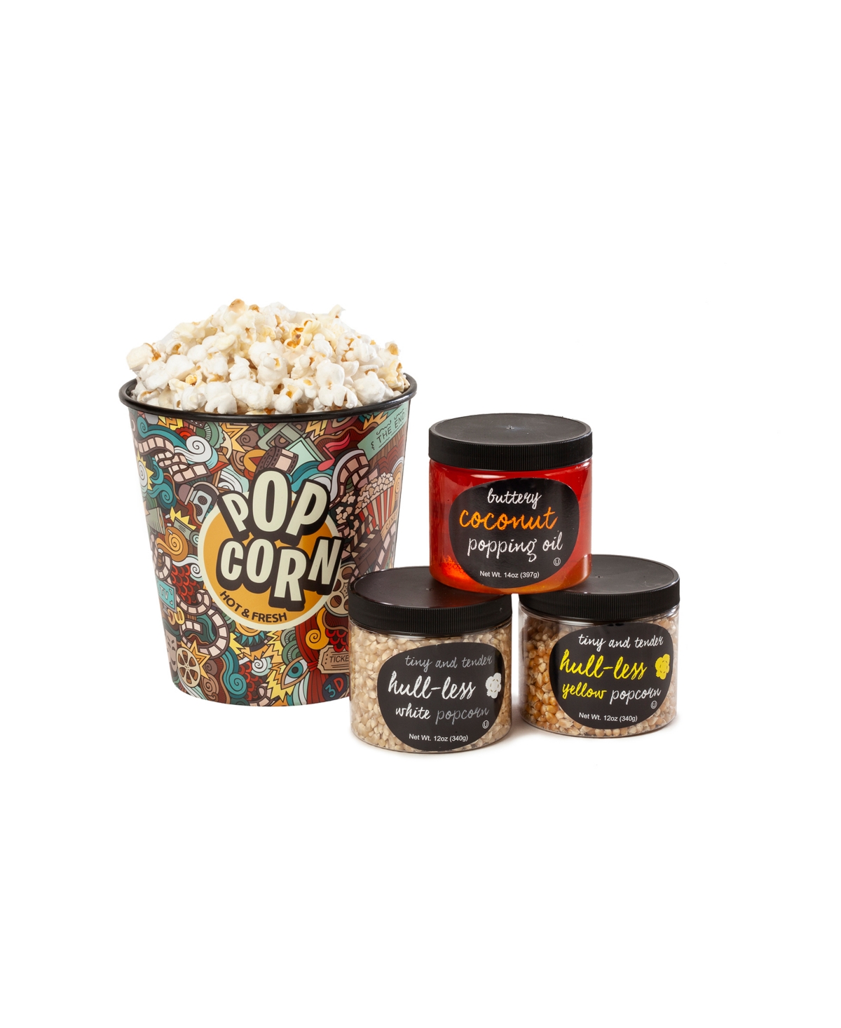 Wabash Valley Farms Deluxe Hull-less Popcornâ Kit, Set Of 4 In No Color