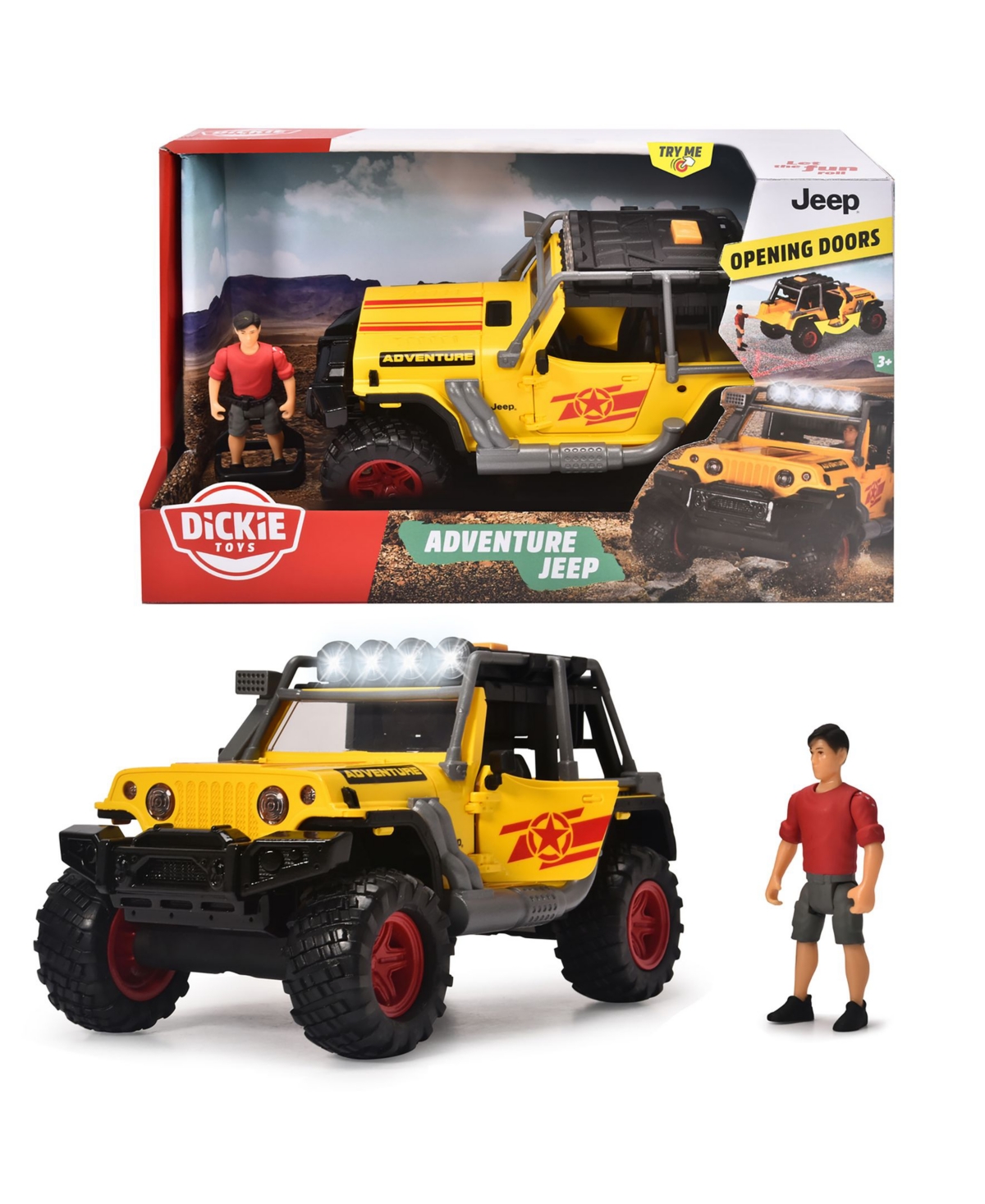 Dickie Toys Hk Ltd - Light Sound Jeep Adventure Playset In Multi