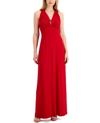 Connected - Brooch Halter Gown