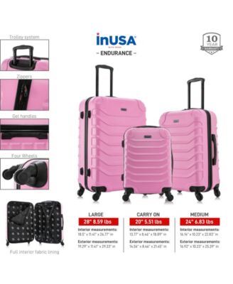 Endurance Lightweight Hardside Spinner Luggage Set, 3 piece