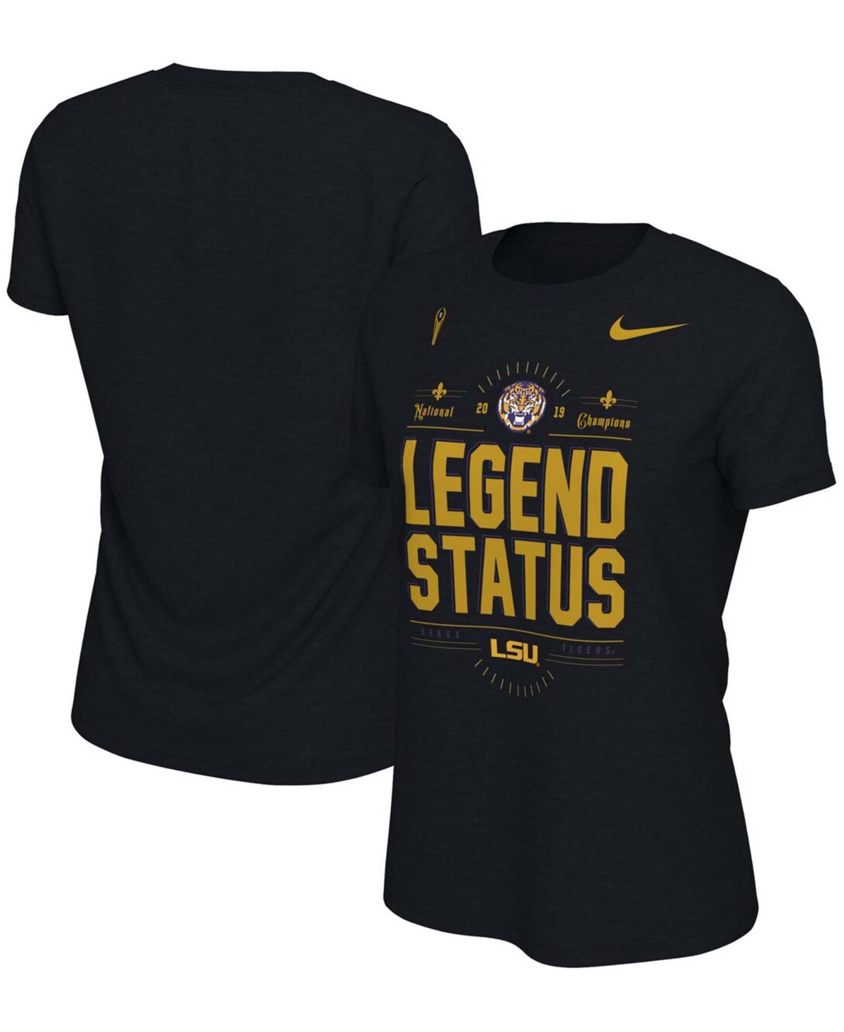 Women's Black Lsu Tigers College Football Playoff 2019 National Champions Locker Room T-shirt