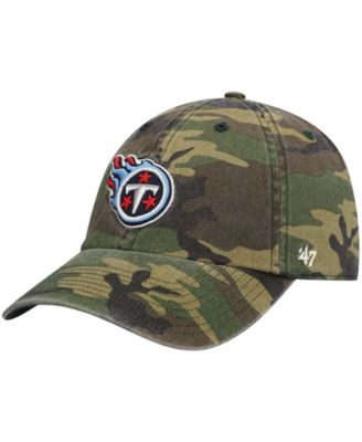 47 Brand Men's Khaki, Blue Tennessee Titans Ashford Clean Up Adjustable Hat  - Macy's