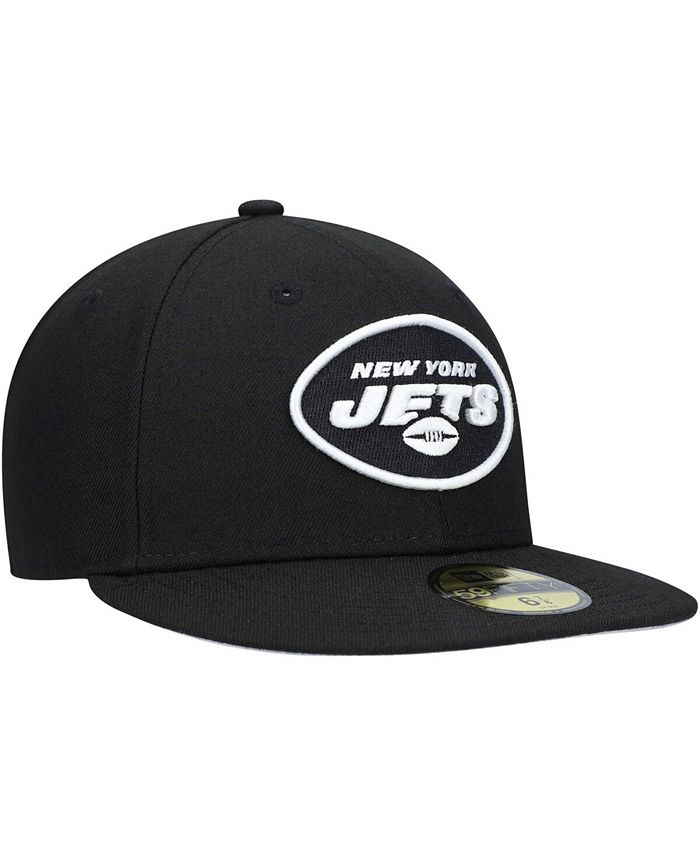 New York Jets New Era B-Dub Logo 59FIFTY Fitted Hat - Black