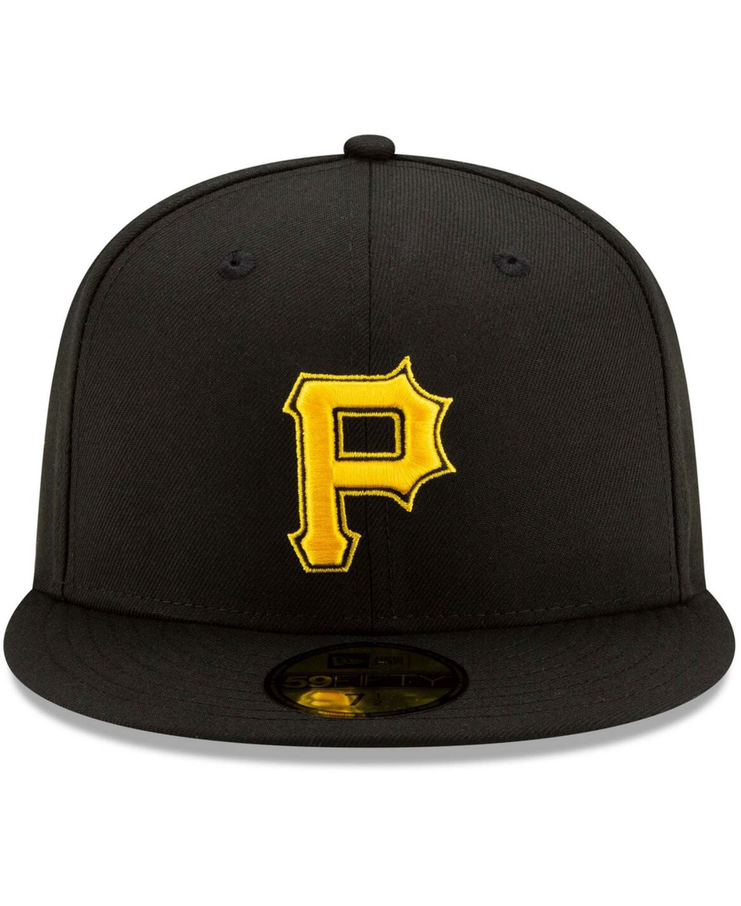 Мужская бейсболка New Era Pittsburgh Pirates Alternate 2 On-Field 59FIFTY, Black — фото 3