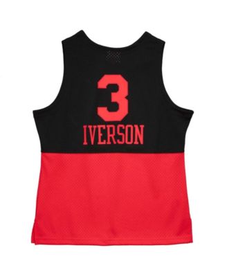 Men's Allen Iverson Black Philadelphia 76Ers 2003-2004 Hardwood Classics Reload 2.0 Swingman Jersey