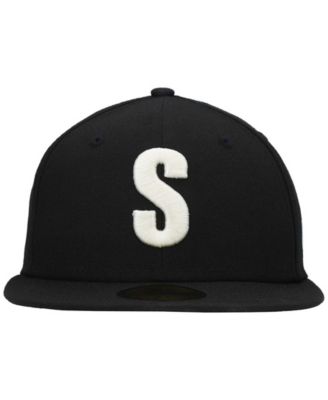 Men's Black Seattle Mariners Cooperstown Collection Turn Back The Clock Steelheads 59FIFTY Fitted Hat