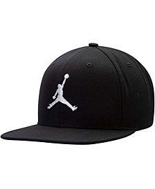 Men's Black, White Jumpman Pro Logo Snapback Adjustable Hat