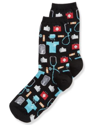Women's Medical-Professionals Theme Crew Socks