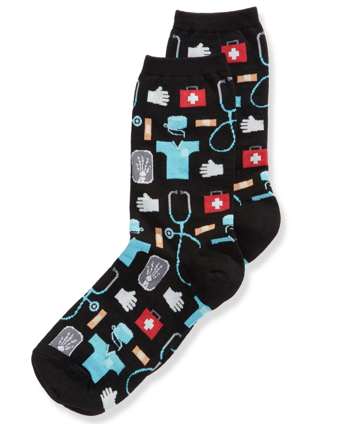 Women's Medical-Professionals Theme Crew Socks - Gents Heather
