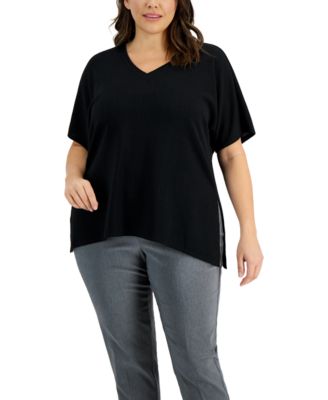JM Collection - Plus Size V-Neck Tunic Top