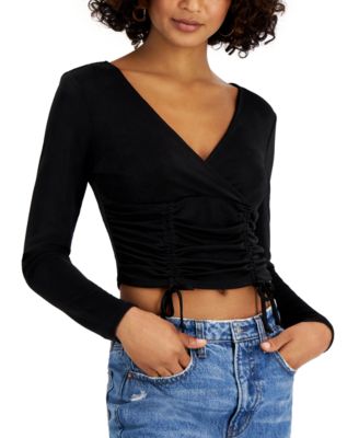 Crave Fame - Juniors' Drawstring-Tie Top