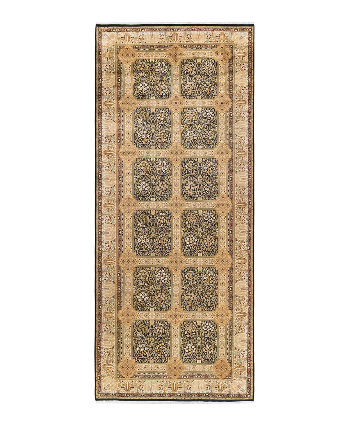 Closeout! Adorn Hand Woven Rugs Mogul M1416 6'1in x 15'4in Runner Area Rug - Black