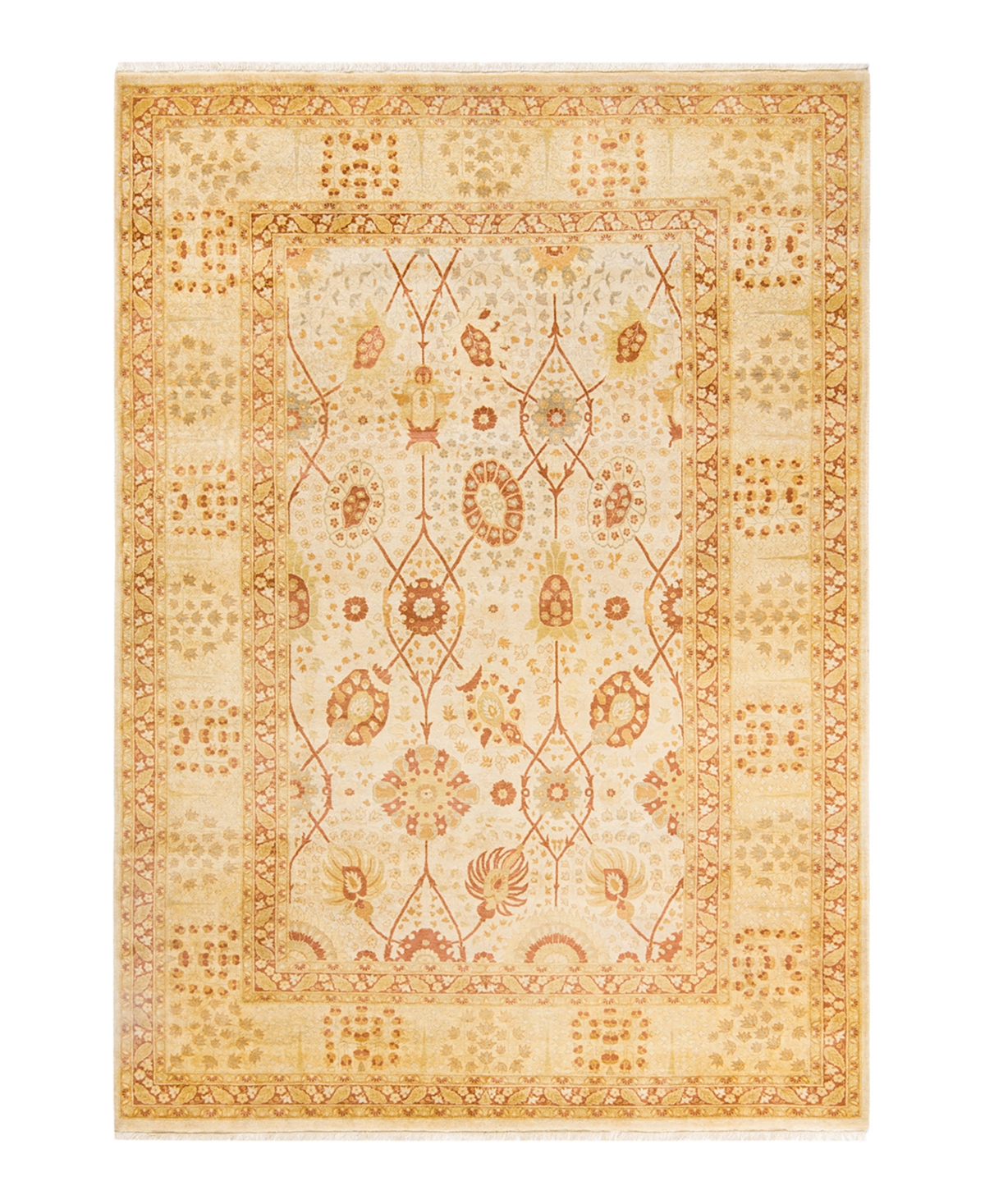 Closeout! Adorn Hand Woven Rugs Mogul M1422 6'4in x 8'10in Area Rug - Ivory