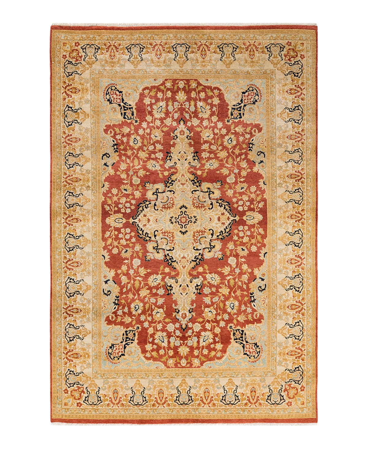 Closeout! Adorn Hand Woven Rugs Mogul M1422 5'10in x 9' Area Rug - Orange