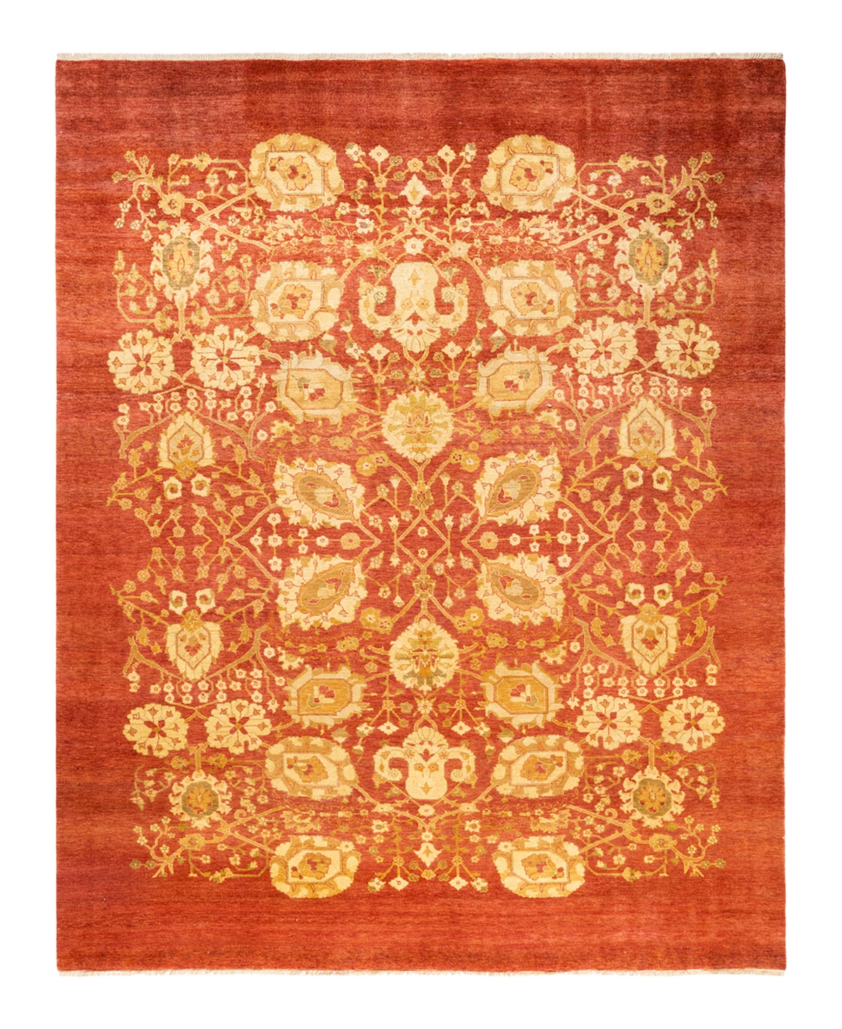 Closeout! Adorn Hand Woven Rugs Eclectic M1457 7'8in x 9'9in Area Rug - Orange