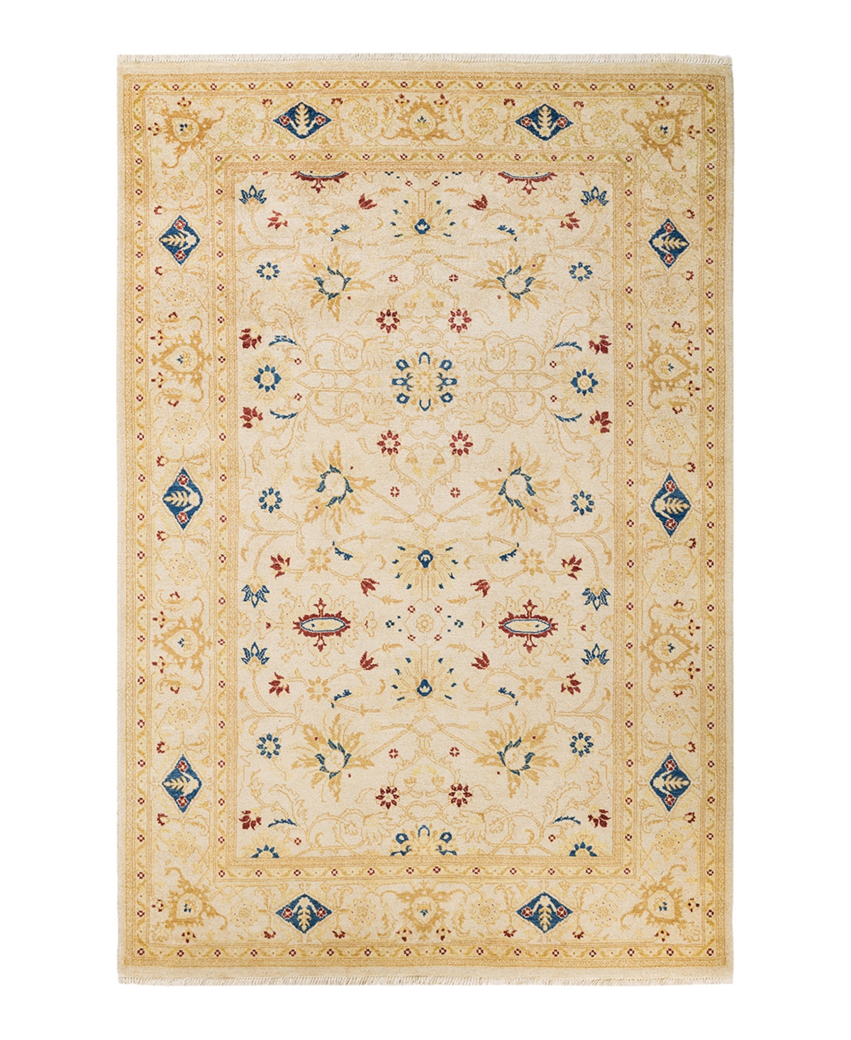Closeout! Adorn Hand Woven Rugs Eclectic M1461 6'1in x 9'3in Area Rug - Ivory