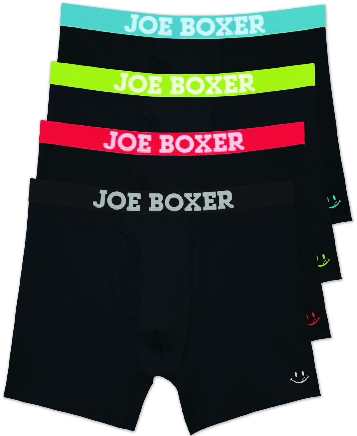 Joe Boxer Men's 4-Piece Fun, Soft and Comfortable Performance Boxer Briefs Set