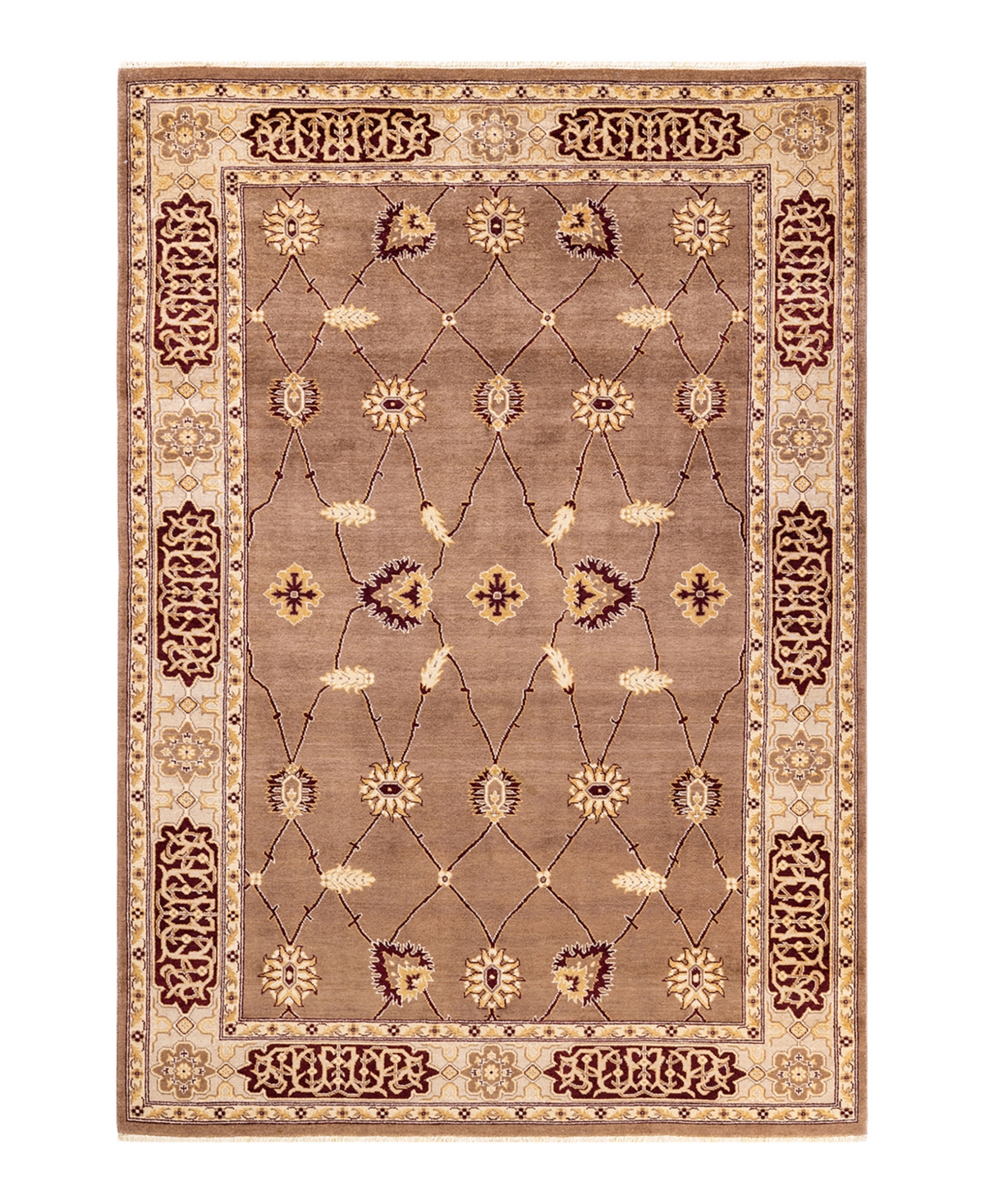Closeout! Adorn Hand Woven Rugs Eclectic M1480 6'2in x 9'1in Area Rug - Brown