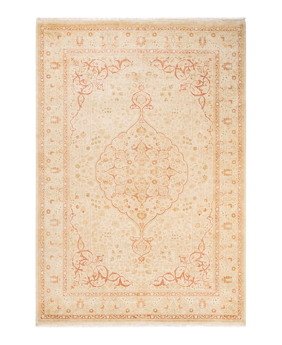 Closeout! Adorn Hand Woven Rugs Mogul M1494 6'2in x 9' Area Rug - Ivory