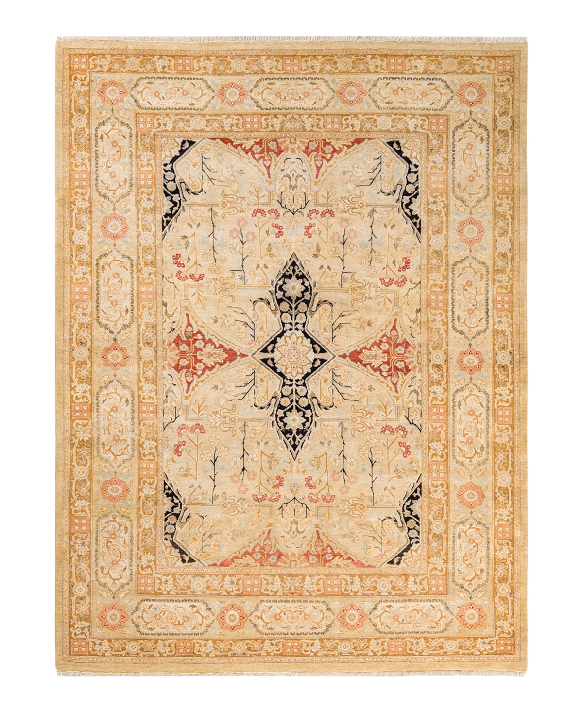 Closeout! Adorn Hand Woven Rugs Mogul M1521 6'4in x 8'6in Area Rug - Yellow