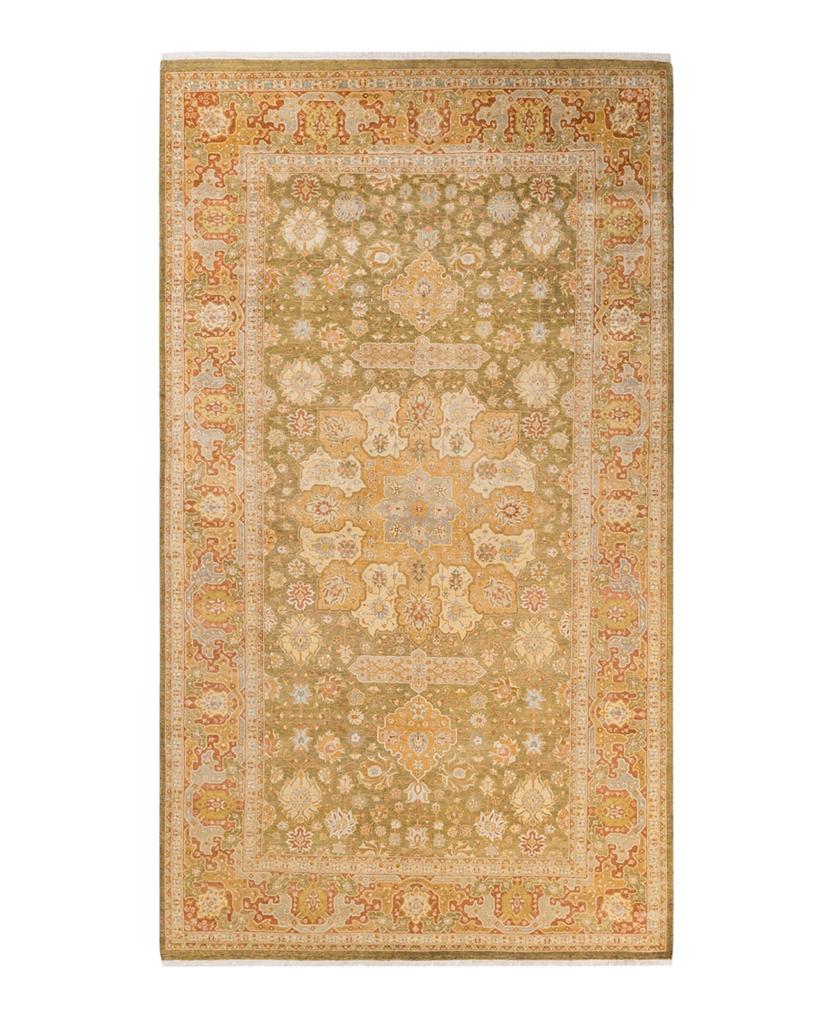Closeout! Adorn Hand Woven Rugs Mogul M1550 6'3in x 10'10in Area Rug - Green