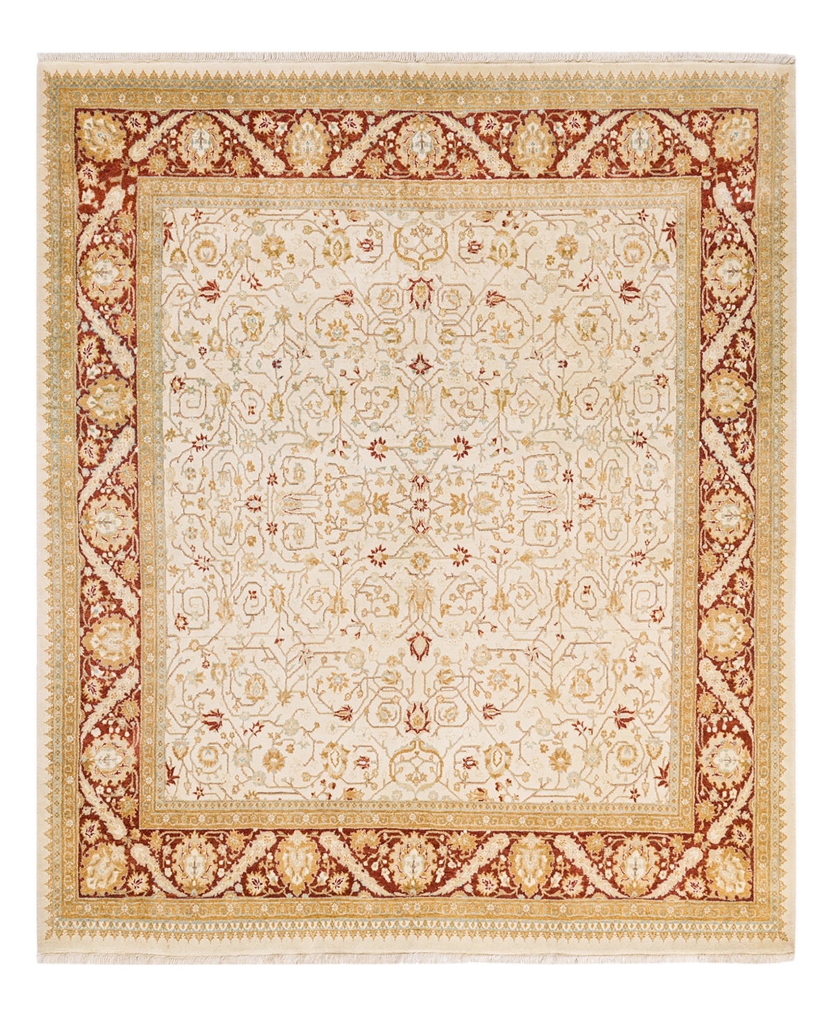 Closeout! Adorn Hand Woven Rugs Mogul M1550 6'2in x 6'4in Square Area Rug - Ivory