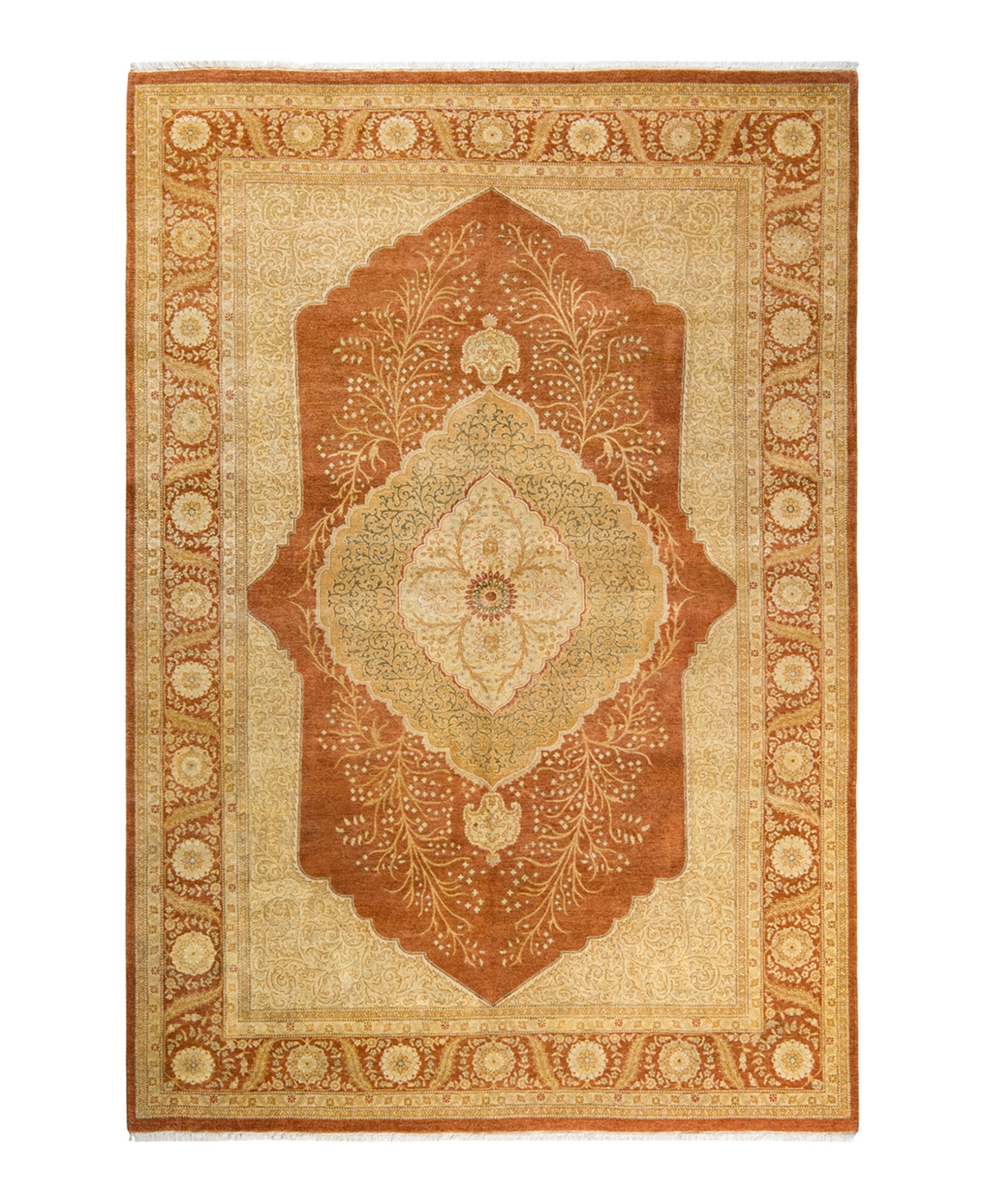 Closeout! Adorn Hand Woven Rugs Mogul M1605 6'3in x 9'2in Area Rug - Brown