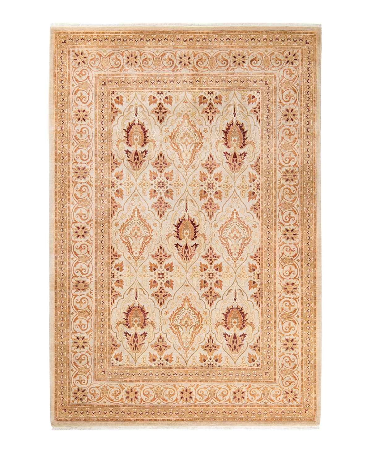 Closeout! Adorn Hand Woven Rugs Mogul M1605 6'1in x 9'2in Area Rug - Ivory