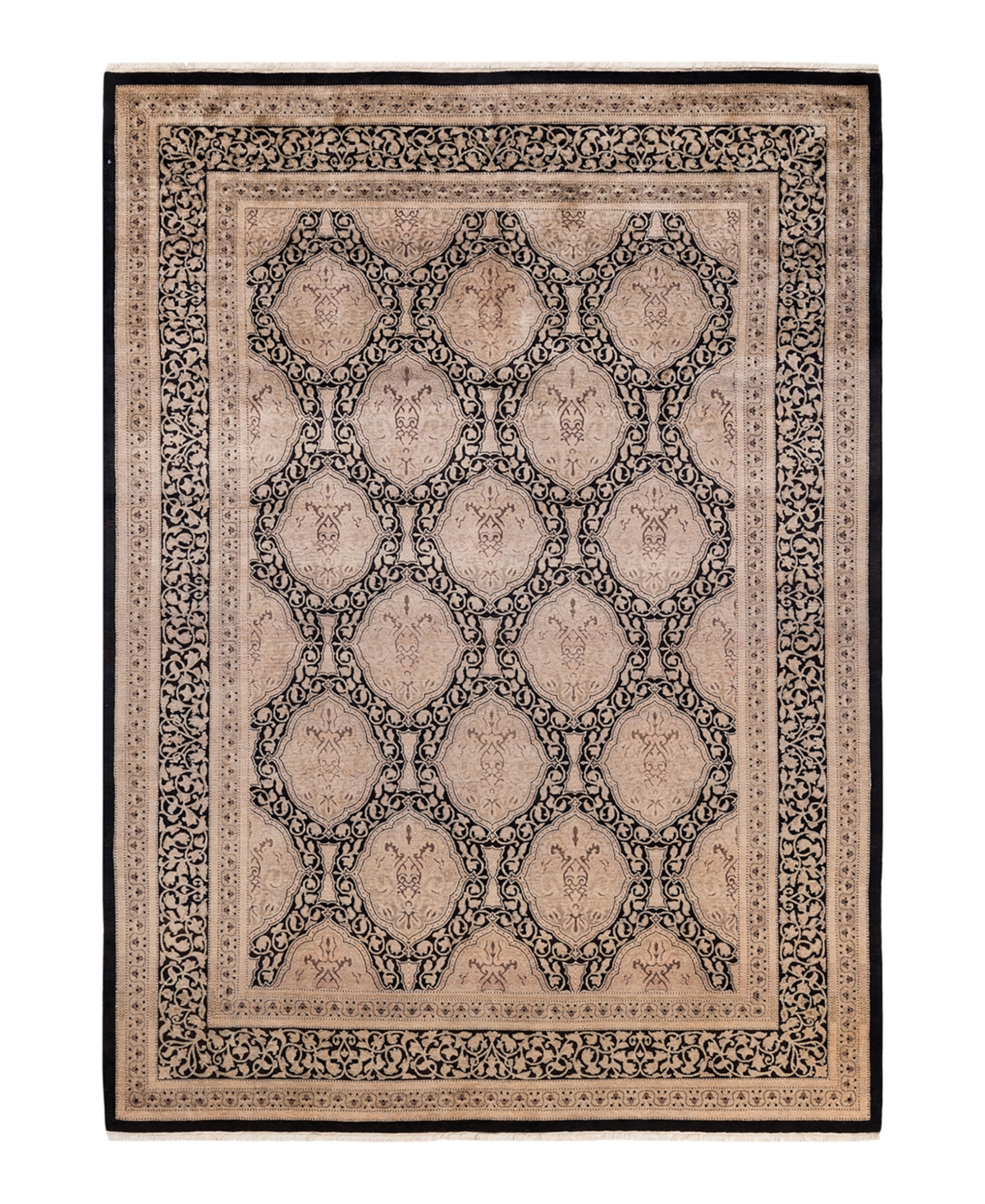 Closeout! Adorn Hand Woven Rugs Mogul M1605 6'2in x 8'8in Area Rug - Black