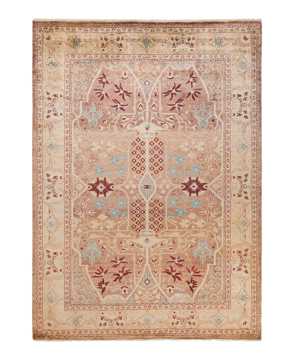 Closeout! Adorn Hand Woven Rugs Eclectic M1686 6'3in x 8'10in Area Rug - Brown
